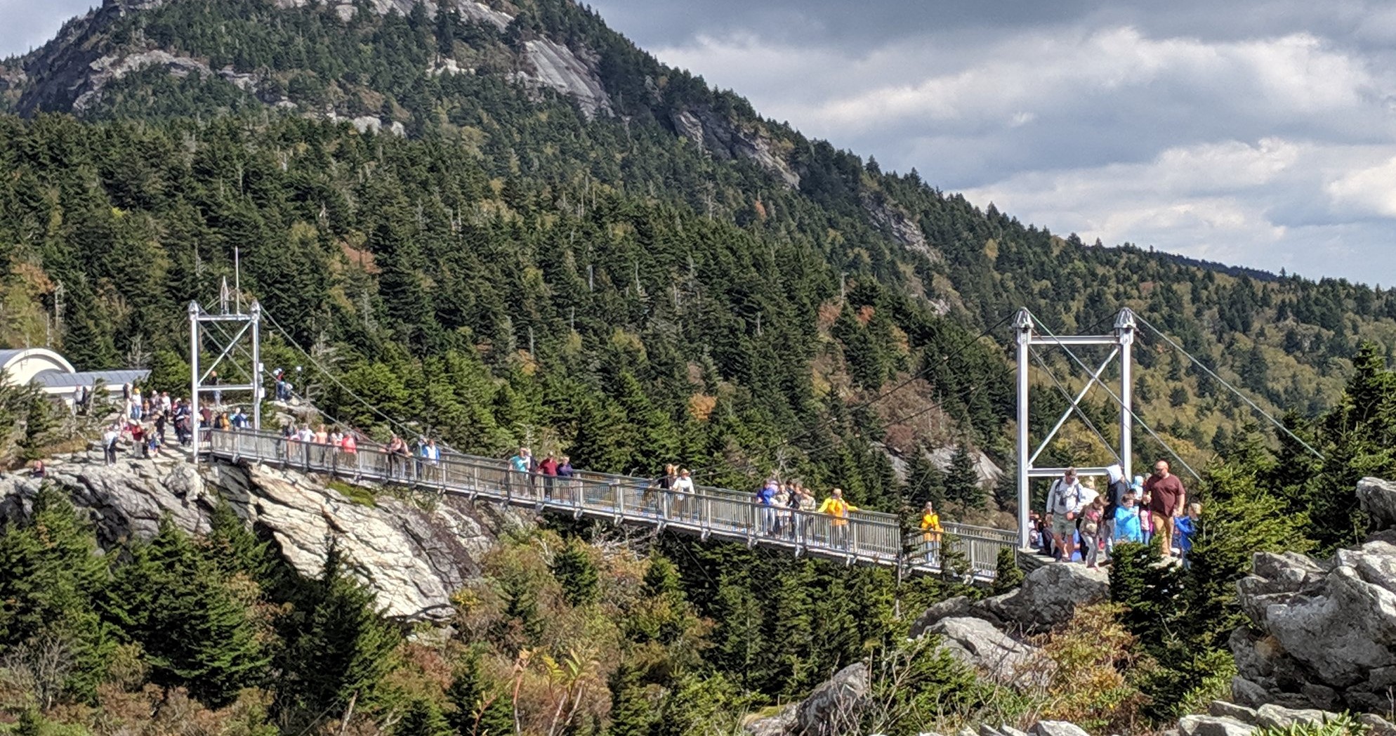 Swinging bridge on Grandfather Mtn