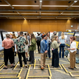 This year’s Annual Celebration of Student Research and Creative Endeavors at App State was the largest in university history, with a record 240 students sharing their research through poster presentations. Photo by Kyla Willoughby