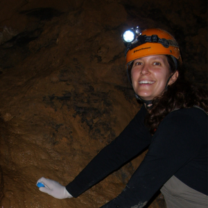 Dr. Brauer in a cave